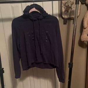 PINK Victoria's Secret Dark Blue Crop Hoodie